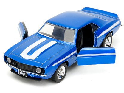 1969 Chevrolet Camaro Blue Metallic with White Stripes "2 Fast 2 Furious" (2003) Movie "Fast & Series 1/32 Diecast Model Car by Jada <h2>1969 Jada</h2> <p>High-quality perfect for collectors and enthu