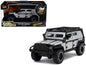 Tej's Jeep Wrangler Custom Silver Metallic with Black Top and Roof Rack "Furious 7" (2015) Movie "25 Years of Fast & Furious" Series 1/32 T&y Diecast Model Car by Jada