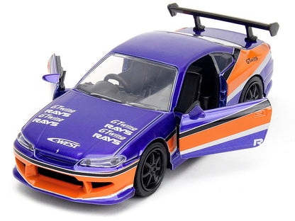 2001 Nissan Silvia S15 RHD (Right Hand Drive) Blue Metallic with Graphics "The Fast and the Furious: Tokyo Drift" (2006) Movie "Fast & Furious" Series 1/32 Diecast Car Model by Jada <h2>2001 Jada</h2>
