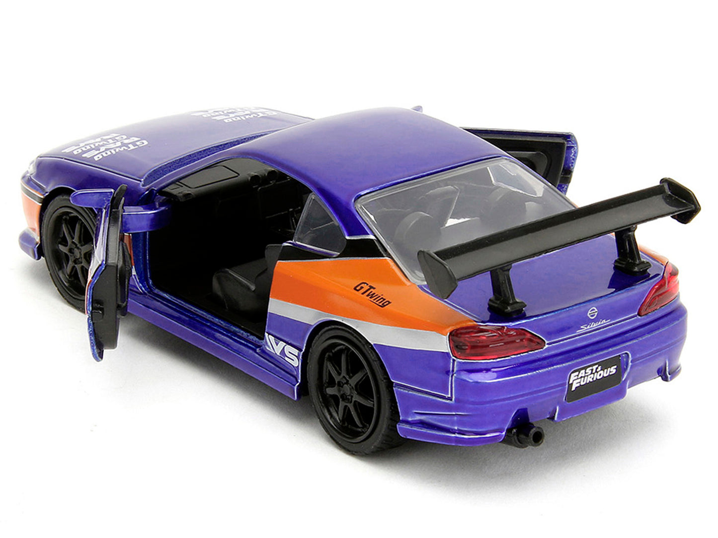 2001 Nissan Silvia S15 RHD (Right Hand Drive) Blue Metallic with Graphics "The Fast and the Furious: Tokyo Drift" (2006) Movie "Fast & Furious" Series 1/32 Diecast Car Model by Jada <h2>2001 Jada</h2>