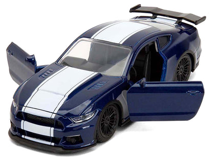 2016 Ford Mustang GT Dark Blue Metallic with White Stripe "F9" (2021) Movie "Fast & Furious" Series 1/32 Diecast Model Car by Jada <h2>2016 Jada</h2> <p>High-quality perfect for collectors and enthusi