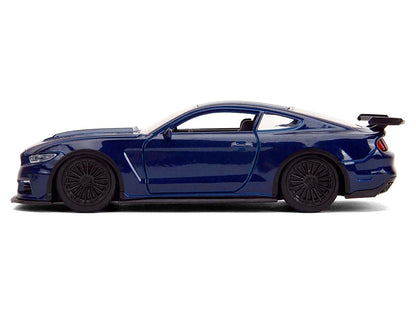 2016 Ford Mustang GT Dark Blue Metallic White 1/32 Diecast Model Car - Jada
