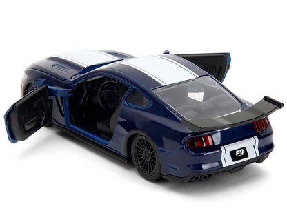 2016 Ford Mustang GT Dark Blue Metallic with White Stripe "F9" (2021) Movie "Fast & Furious" Series 1/32 Diecast Model Car by Jada <h2>2016 Jada</h2> <p>High-quality perfect for collectors and enthusi