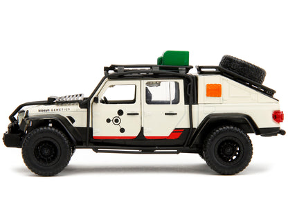 Jeep Gladiator Pickup Truck with Equipment Shell Beige Graphics "Biosyn Genetics" "Jurassic World Dominion" (2022) Movie "Hollywood Rides" Series 1/32 Diecast Model Car by Jada <h2>Jeep Jada</h2> <p>H