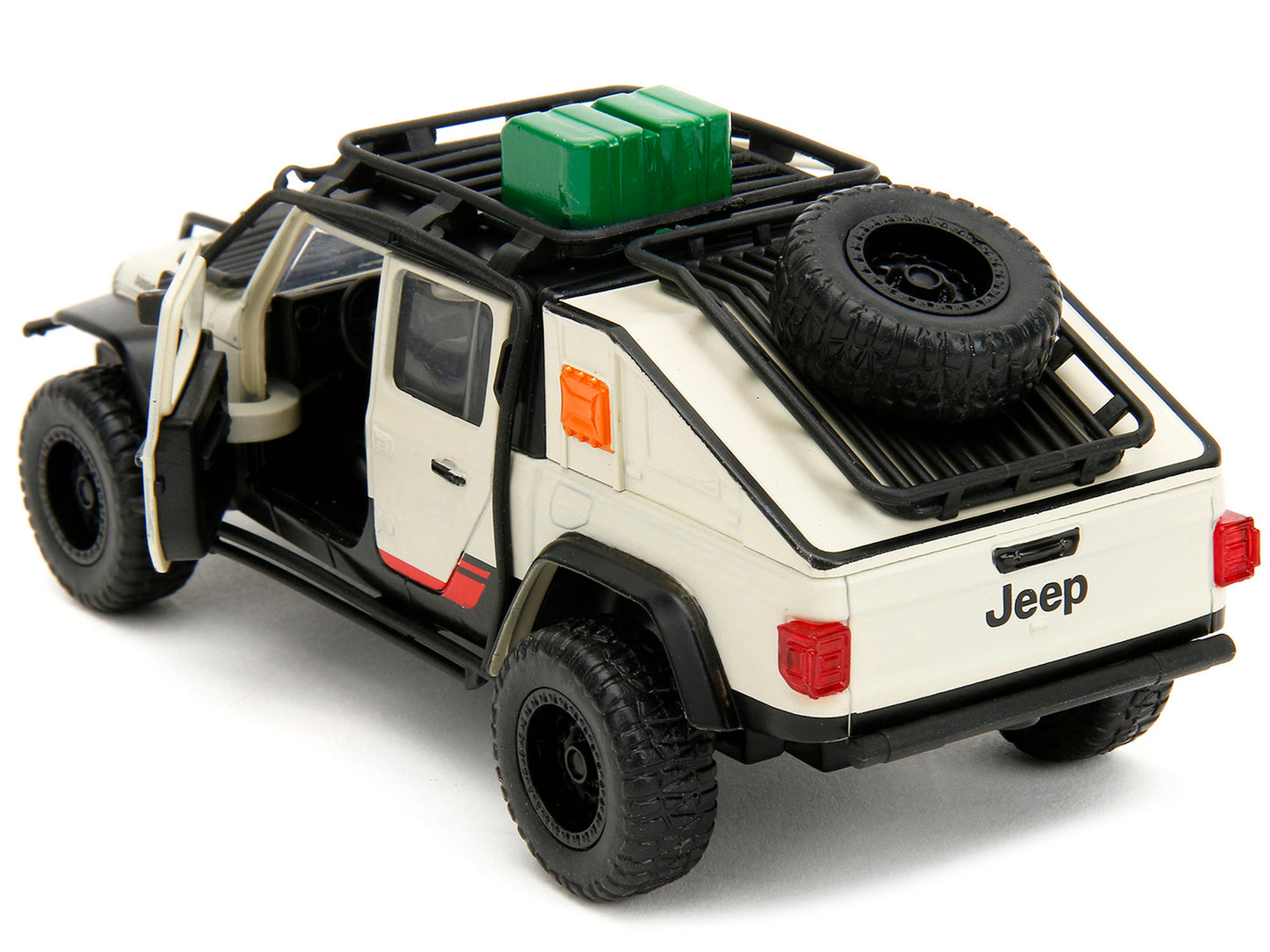 Jeep Gladiator Pickup Truck with Equipment Shell Beige Graphics "Biosyn Genetics" "Jurassic World Dominion" (2022) Movie "Hollywood Rides" Series 1/32 Diecast Model Car by Jada <h2>Jeep Jada</h2> <p>H
