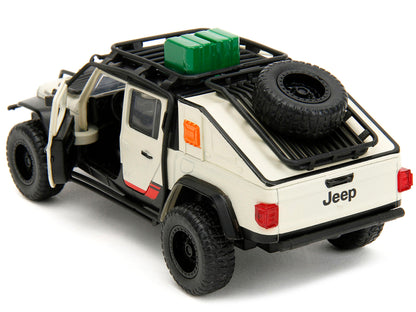 Jeep Gladiator Pickup Truck with Equipment Shell Beige Graphics "Biosyn Genetics" "Jurassic World Dominion" (2022) Movie "Hollywood Rides" Series 1/32 Diecast Model Car by Jada <h2>Jeep Jada</h2> <p>H
