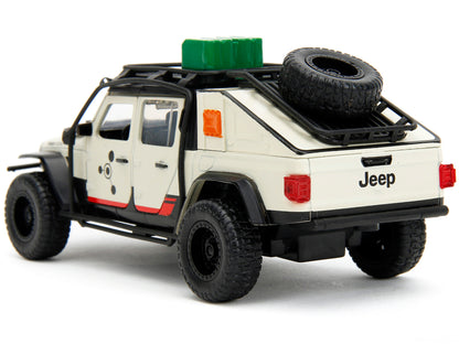 Jeep Gladiator Pickup Truck with Equipment Shell Beige Graphics "Biosyn Genetics" "Jurassic World Dominion" (2022) Movie "Hollywood Rides" Series 1/32 Diecast Model Car by Jada <h2>Jeep Jada</h2> <p>H