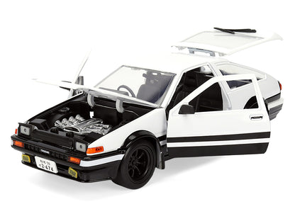 Toyota Trueno (AE86) RHD (Right Hand Drive) White and Black with Graphics Takumi Diecast Figure "Initial D" (1998-2021) TV Series "Anime Hollywood Rides" 1/24 Model by Jada <h2>Toyota Jada</h2> <p>Hig