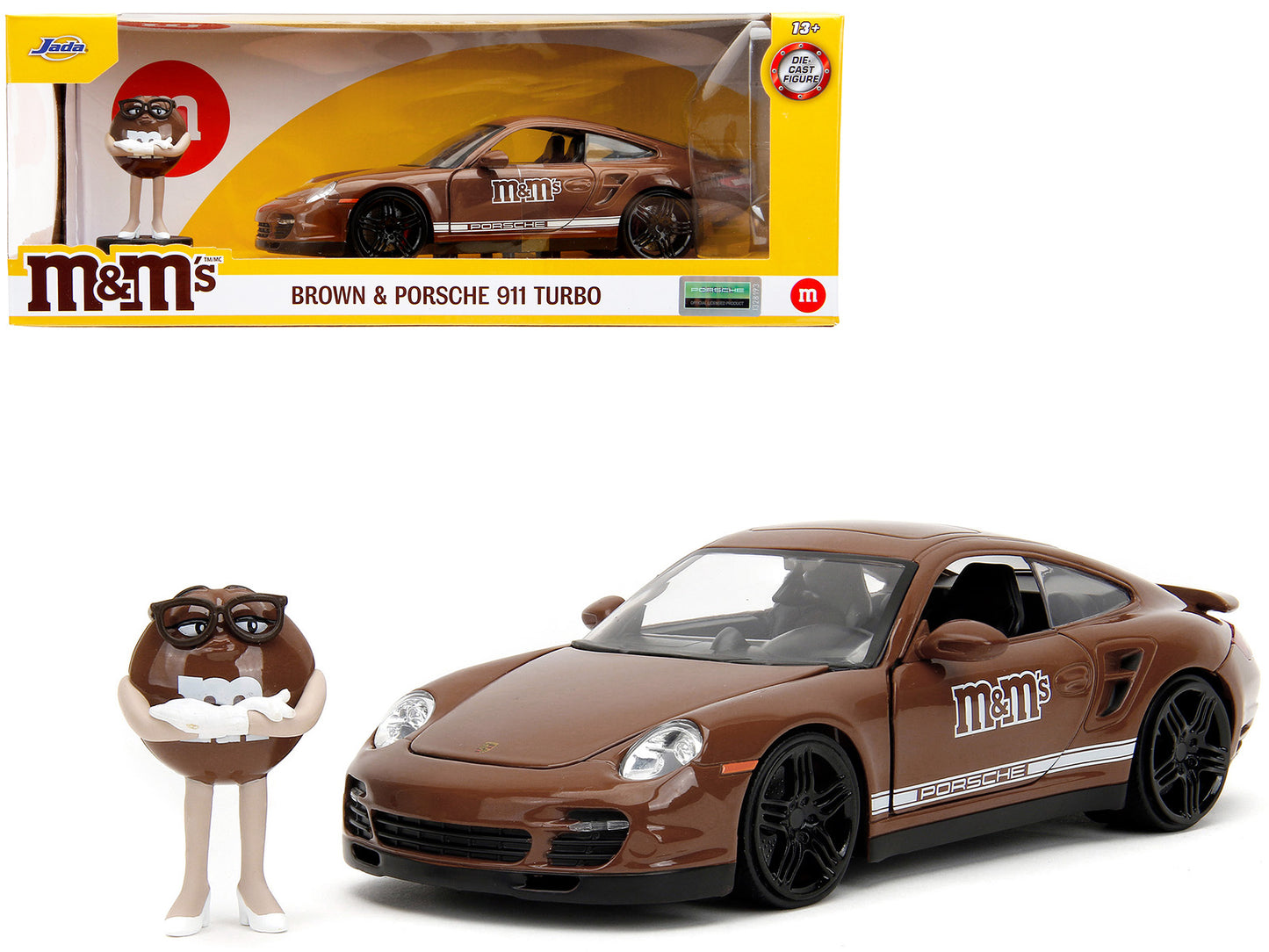 Porsche 911 Turbo Brown and M&M Diecast Figure "M&M's" "Hollywood Rides" Series 1/24 Model Car by Jada <h2>Porsche Jada</h2> <p>High-quality perfect for collectors enthusiasts. Features detailed inter