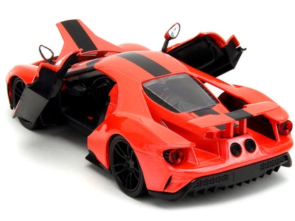2017 Ford GT Light Red Metallic with Black Stripe "Pink Slips" Series 1/24 Diecast Model Car by Jada <h2>2017 Jada</h2> <p>High-quality perfect for collectors and enthusiasts. Features detailed interi