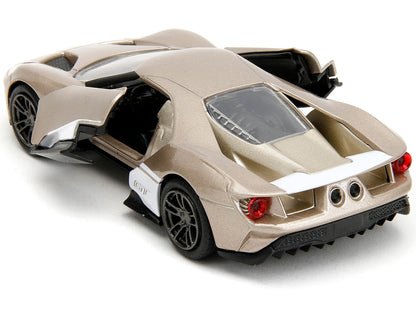 2017 Ford GT Gold Metallic with White Accents "Pink Slips" Series 1/32 Diecast Model Car by Jada <h2>2017 Jada</h2> <p>High-quality perfect for collectors and enthusiasts. Features detailed interior e