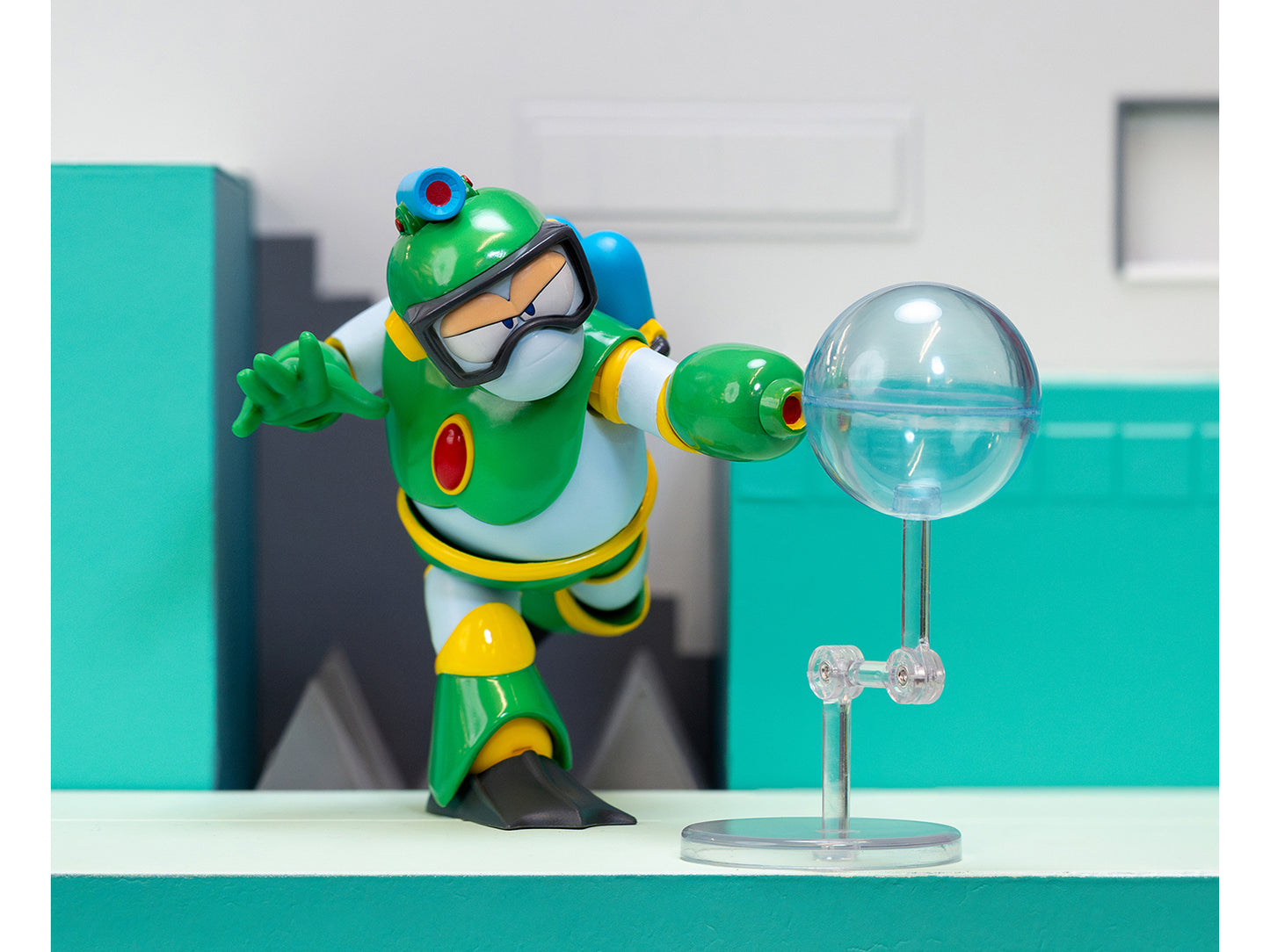 Bubble Man 5" Moveable Figure (Deluxe Version) with Accessories and Alternate Head Hands "Mega Man" (1987) Video Game Model by Jada <h2>Bubble Jada</h2> <p>High-quality diecast car perfect for collect