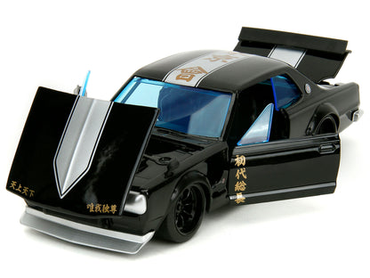 1971 Nissan Skyline GT-R RHD (Right Hand Drive) Black with Silver Stripe and Mikey Diecast Figure "Tokyo Revengers" (2021) TV Series "Anime Hollywood Rides" 1/24 Model Car by Jada <h2>1971 Jada</h2> <