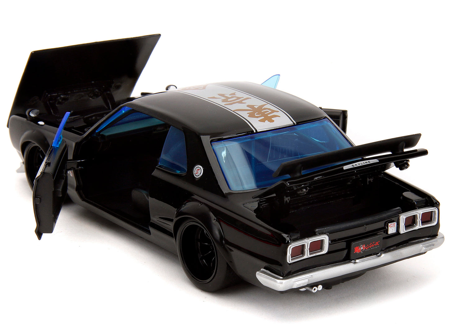 1971 Nissan Skyline GT-R RHD (Right Hand Drive) Black with Silver Stripe and Mikey Diecast Figure "Tokyo Revengers" (2021) TV Series "Anime Hollywood Rides" 1/24 Model Car by Jada <h2>1971 Jada</h2> <