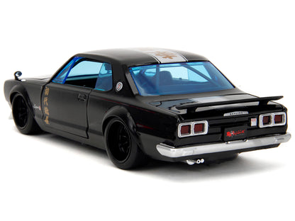 1971 Nissan Skyline GT-R RHD (Right Hand Drive) Black with Silver Stripe and Mikey Diecast Figure "Tokyo Revengers" (2021) TV Series "Anime Hollywood Rides" 1/24 Model Car by Jada <h2>1971 Jada</h2> <