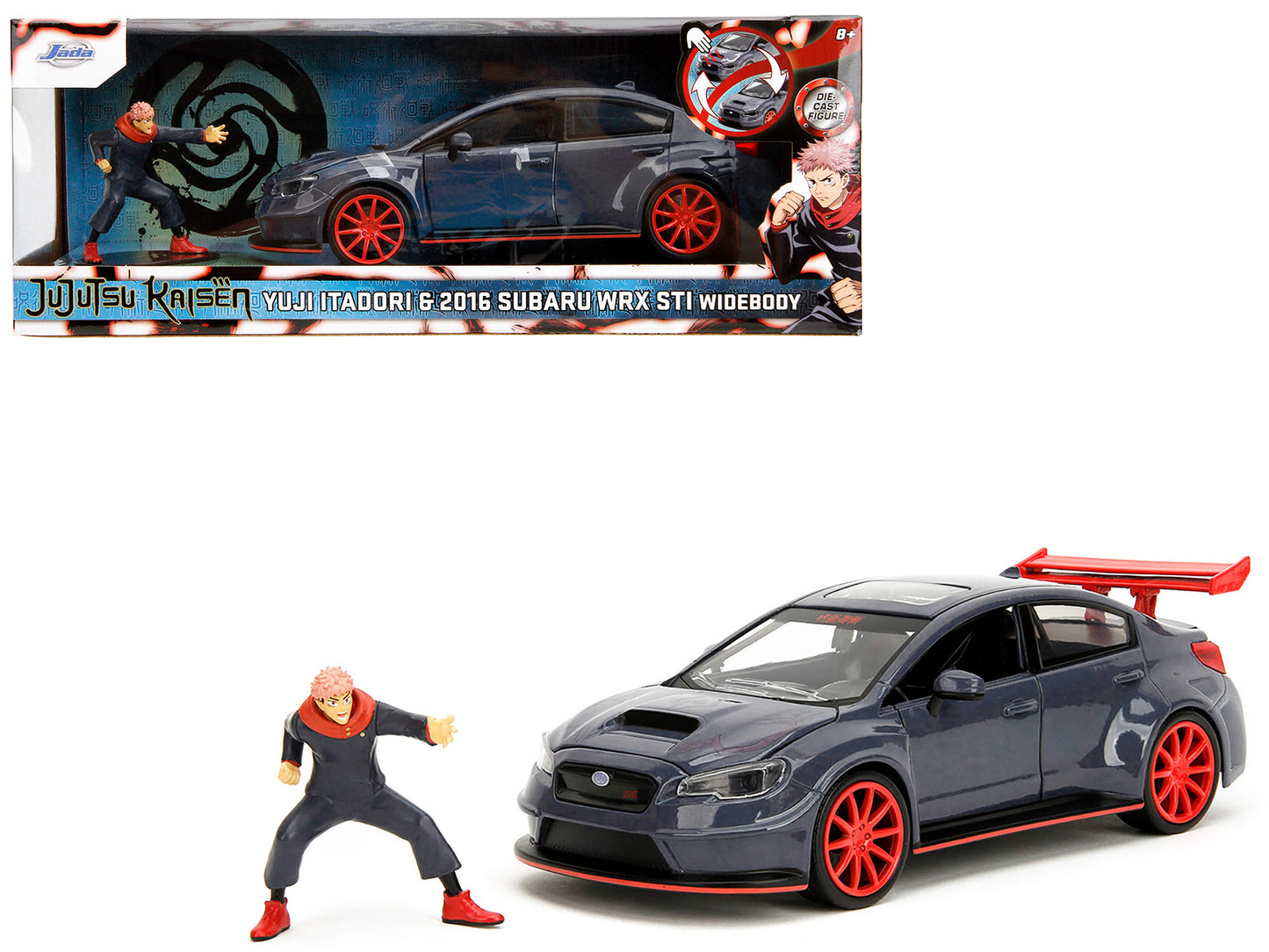 2016 Subaru WRX STI Widebody Dark Blue and Yuji Itadori Diecast Figure "Jujutsu Kaisen" (2020–2023) TV Series "Anime Hollywood Rides" 1/24 Model Car by Jada <h2>2016 Jada</h2> <p>High-quality perfect