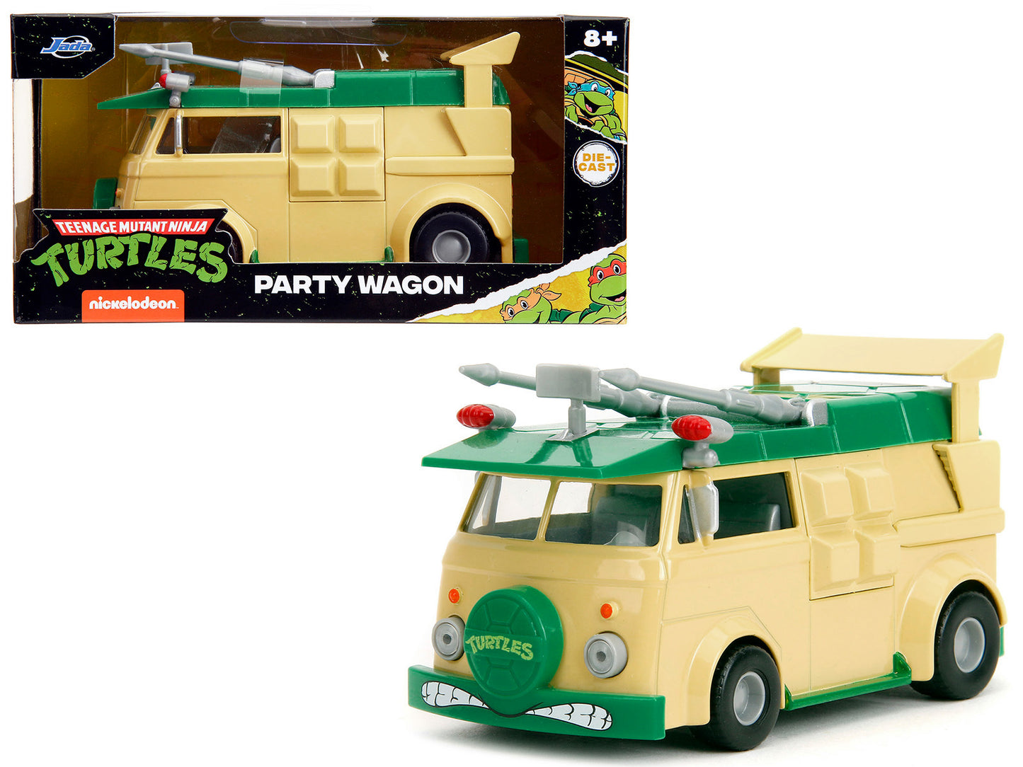 Party Wagon Green and Beige "Teenage Mutant Ninja Turtles" "Hollywood Rides" Series Diecast Model Car by Jada <h2>Party Jada</h2> <p>High-quality perfect for collectors enthusiasts. Features detailed