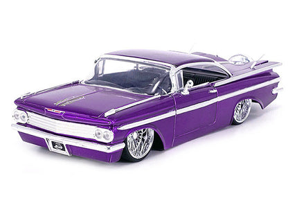 1959 Chevrolet Impala Lowrider Candy Purple with DUB Wire Wheels "Street Low" Series 1/24 Diecast Model Car by Jada <h2>1959 Jada</h2> <p>High-quality perfect for collectors and enthusiasts. Features
