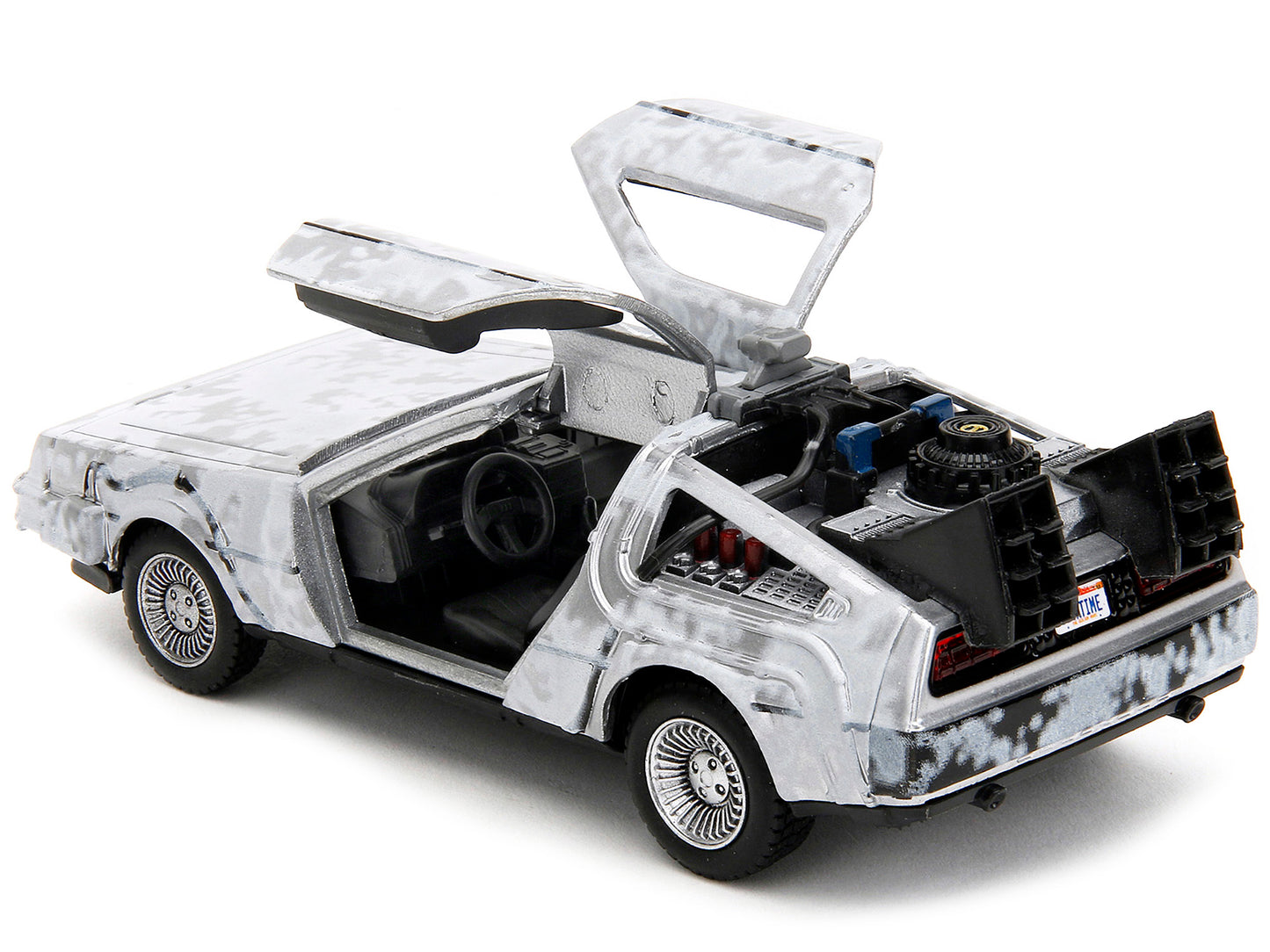 DMC DeLorean Time Machine Brushed Metal (Frost Version) "Back to the Future" (1985) Movie "Hollywood Rides" Series 1/32 Diecast Model Car by Jada <h2>DMC Jada</h2> <p>High-quality perfect for collecto