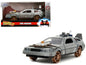 DeLorean DMC (Time Machine) Brushed Metal Train Wheel Version "Back to the Future Part III" (1990) Movie "Hollywood Rides" Series 1/32 Diecast Model Car by Jada <h2>DeLorean Jada</h2> <p>High-quality