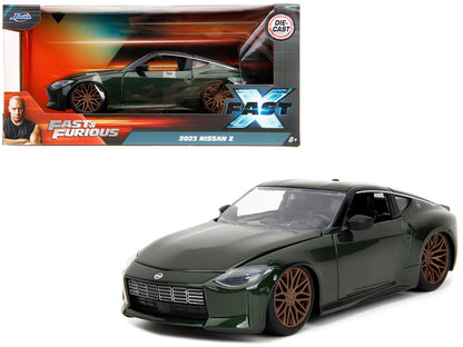 2023 Nissan Z Dark Green Metallic with Black Top "Fast X" (2023) Movie & Furious" Series 1/24 Diecast Model Car by Jada <h2>2023 Jada</h2> <p>High-quality perfect for collectors and enthusiasts. Featu