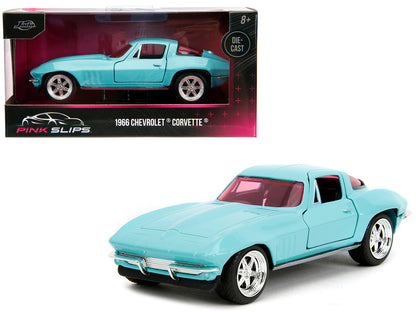 1966 Chevrolet Corvette Light Blue with Pink Tinted Windows "Pink Slips" Series 1/32 Diecast Model Car by Jada <h2>1966 Jada</h2> <p>High-quality perfect for collectors and enthusiasts. Features detai