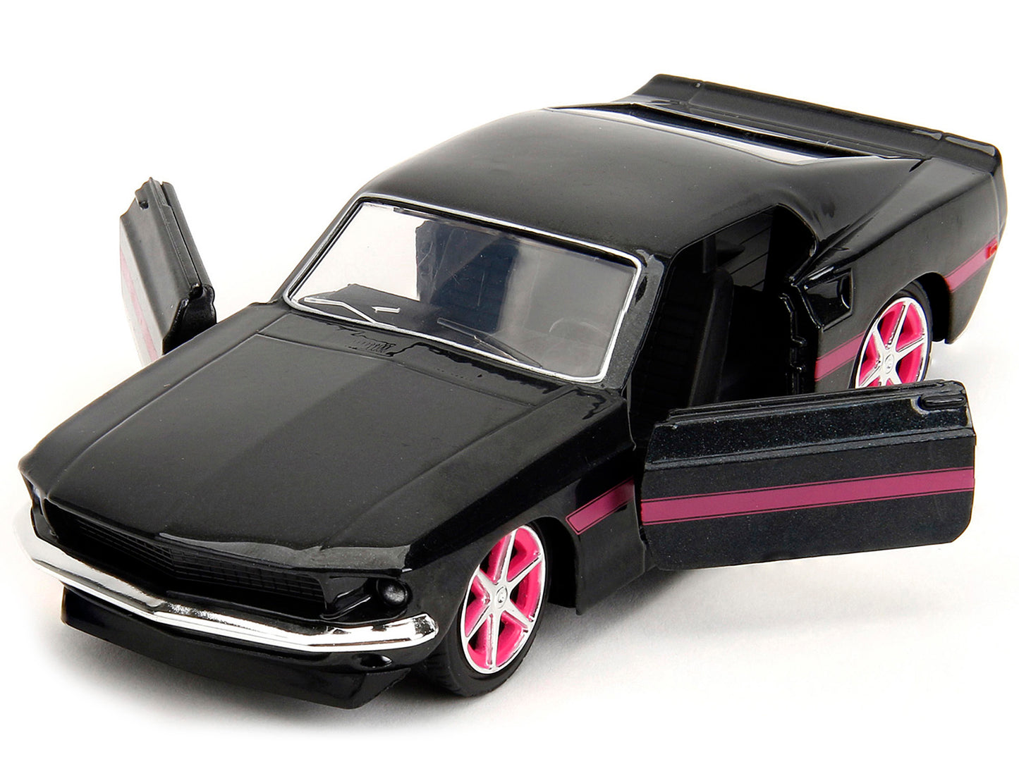 1969 Ford Mustang Black Metallic with Pink Stripes and Wheels "Pink Slips" Series 1/32 Diecast Model Car by Jada <h2>1969 Jada</h2> <p>High-quality perfect for collectors enthusiasts. Features detaile
