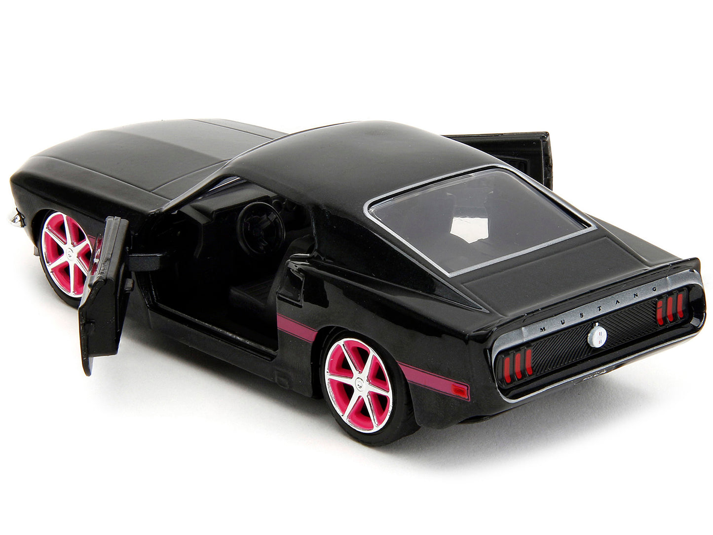 1969 Ford Mustang Black Metallic with Pink Stripes and Wheels "Pink Slips" Series 1/32 Diecast Model Car by Jada <h2>1969 Jada</h2> <p>High-quality perfect for collectors enthusiasts. Features detaile