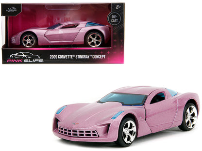 2009 Chevrolet Corvette Stingray Concept Pink Metallic with Blue Tinted Windows "Pink Slips" Series 1/32 Diecast Model Car by Jada <h2>2009 Jada</h2> <p>High-quality perfect for collectors and enthusi