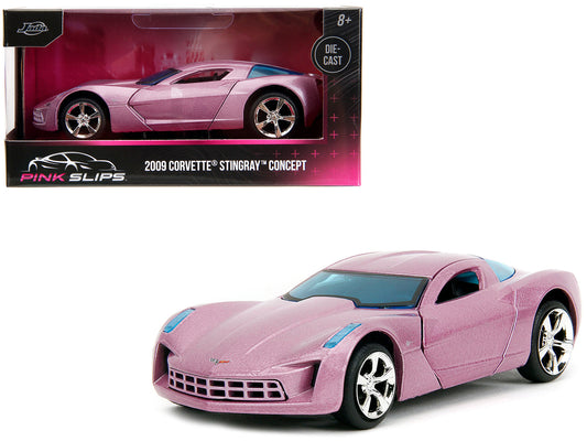 2009 Chevrolet Corvette Stingray Concept Pink Metallic with Blue Tinted Windows "Pink Slips" Series 1/32 Diecast Model Car by Jada <h2>2009 Jada</h2> <p>High-quality perfect for collectors and enthusi
