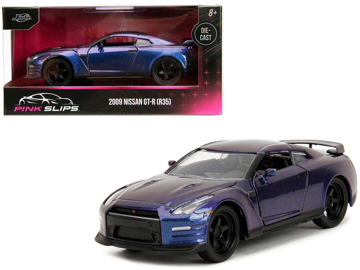 2009 Nissan GT-R (R35) Purple Metallic "Pink Slips" Series 1/32 Diecast Model Car by Jada <h2>2009 Jada</h2> <p>High-quality perfect for collectors and enthusiasts. Features detailed interior exterior