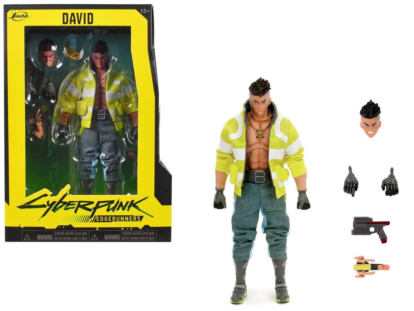 David Martinez 6" Moveable Figure with Accessories and Alternate Head Hands "Cyberpunk: Edgerunners" (2022) TV Series Model by Jada <h2>David Jada</h2> <p>High-quality diecast car perfect for collecto