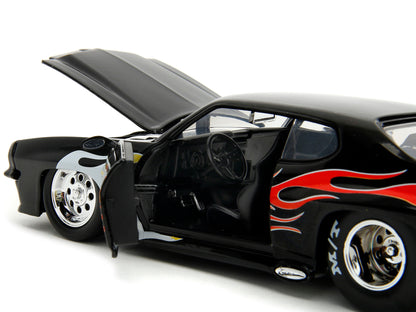 1971 Pontiac GTO Black with Flame Graphics "Bigtime Muscle" Series 1/24 Diecast Model Car by Jada <h2>1971 Jada</h2> <p>High-quality perfect for collectors and enthusiasts. Features detailed interior