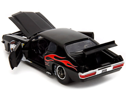 1971 Pontiac GTO Black with Flame Graphics "Bigtime Muscle" Series 1/24 Diecast Model Car by Jada <h2>1971 Jada</h2> <p>High-quality perfect for collectors and enthusiasts. Features detailed interior