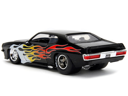1971 Pontiac GTO Black with Flame Graphics "Bigtime Muscle" Series 1/24 Diecast Model Car by Jada <h2>1971 Jada</h2> <p>High-quality perfect for collectors and enthusiasts. Features detailed interior