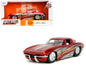 1963 Chevrolet Corvette Stingray Red Metallic with Silver Graphics "Bigtime Muscle" Series 1/24 Diecast Model Car by Jada <h2>1963 Jada</h2> <p>High-quality perfect for collectors and enthusiasts. Fea