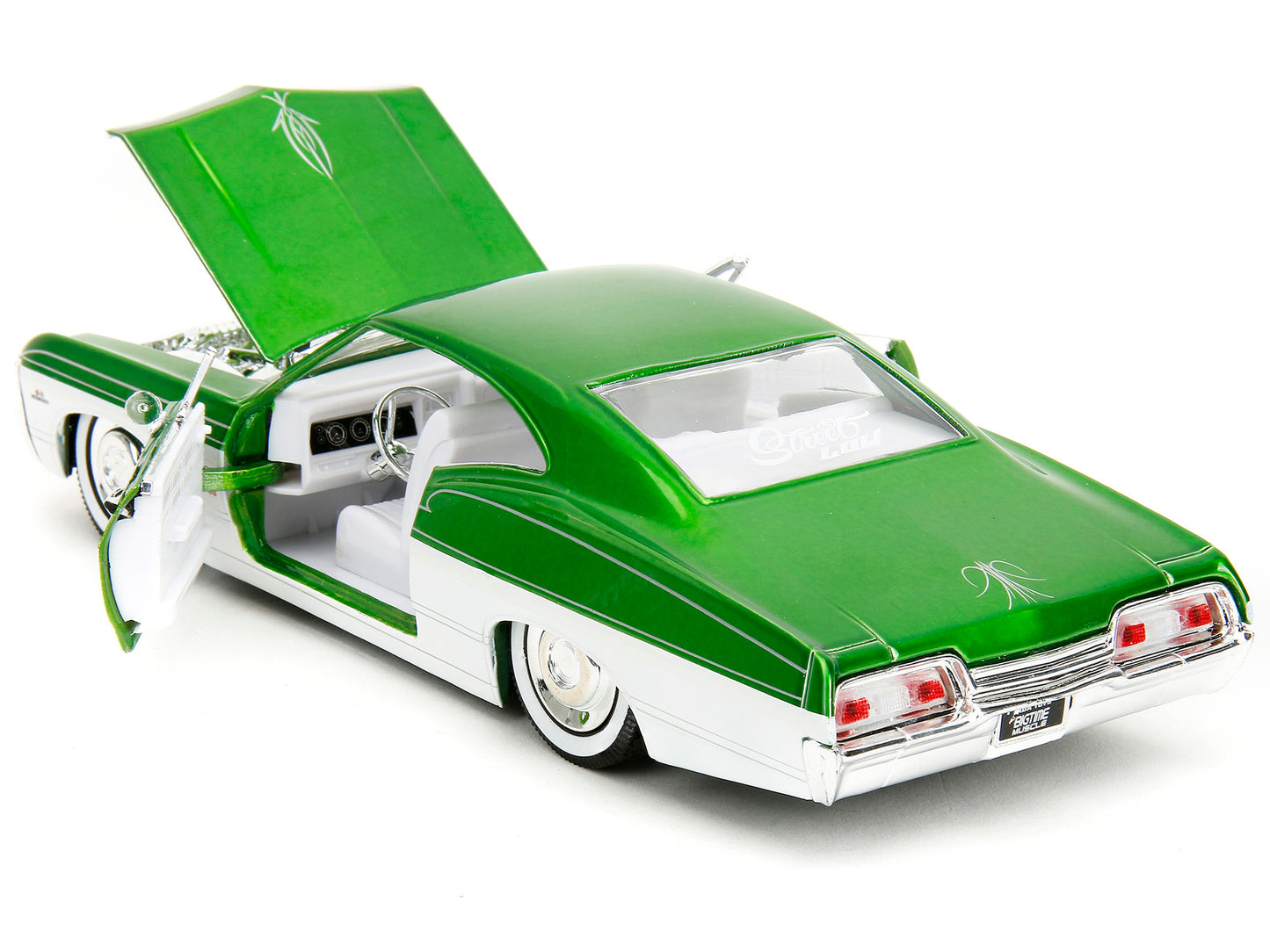 1967 Chevrolet Impala SS Green Metallic and White with Interior "Bigtime Muscle" Series 1/24 Diecast Model Car by Jada <h2>1967 Jada</h2> <p>High-quality perfect for collectors enthusiasts. Features d