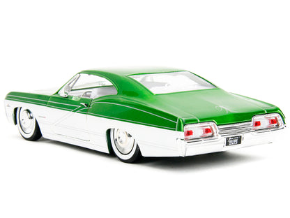 1967 Chevrolet Impala SS Green Metallic and White with Interior "Bigtime Muscle" Series 1/24 Diecast Model Car by Jada <h2>1967 Jada</h2> <p>High-quality perfect for collectors enthusiasts. Features d