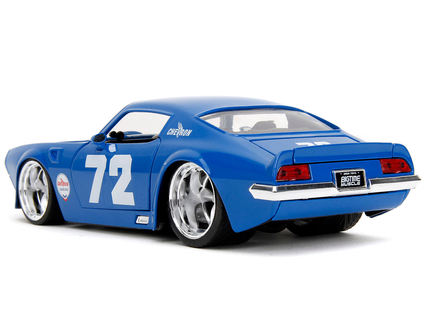 1972 Pontiac Firebird #72 Blue with White Stripe "Chevron" "Bigtime Muscle" Series 1/24 Diecast Model Car by Jada <h2>1972 Jada</h2> <p>High-quality perfect for collectors and enthusiasts. Features de