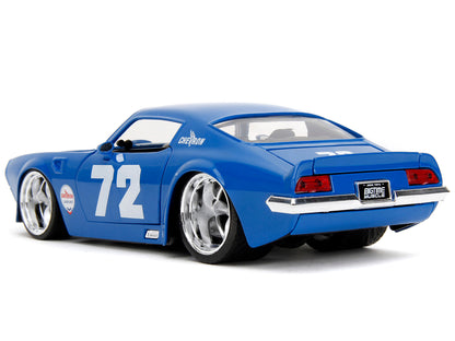 1972 Pontiac Firebird #72 Blue with White Stripe "Chevron" "Bigtime Muscle" Series 1/24 Diecast Model Car by Jada <h2>1972 Jada</h2> <p>High-quality perfect for collectors and enthusiasts. Features de
