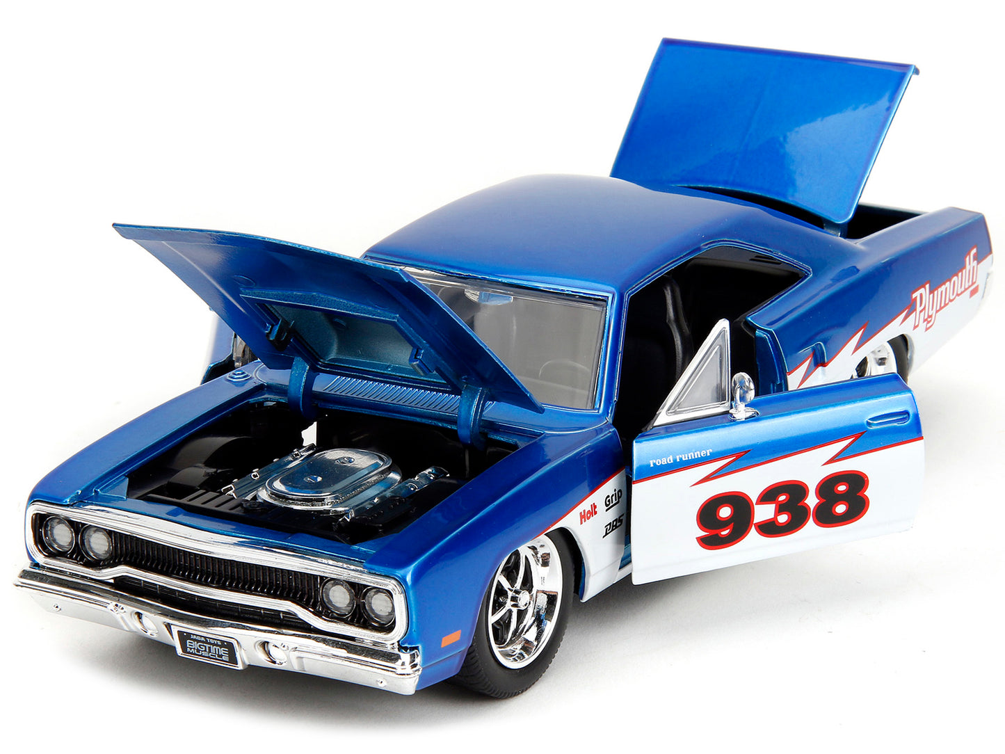 1970 Plymouth Road Runner #938 Candy Blue and White "Bigtime Muscle" Series 1/24 Diecast Model Car by Jada <h2>1970 Jada</h2> <p>High-quality perfect for collectors enthusiasts. Features detailed inte