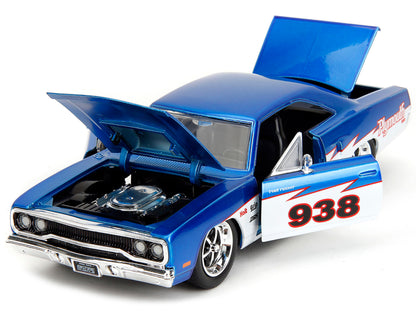 1970 Plymouth Road Runner #938 Candy Blue and White "Bigtime Muscle" Series 1/24 Diecast Model Car by Jada <h2>1970 Jada</h2> <p>High-quality perfect for collectors enthusiasts. Features detailed inte