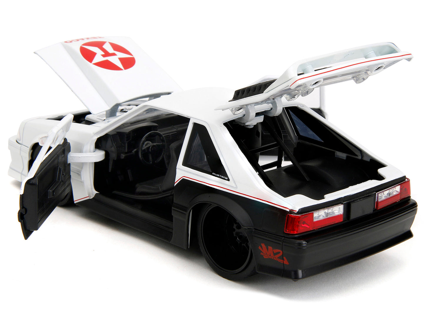1989 Ford Mustang GT "Texaco" White and Matt Black with Graphics "Bigtime Muscle" Series 1/24 Diecast Model Car by Jada <h2>1989 Jada</h2> <p>High-quality perfect for collectors enthusiasts. Features