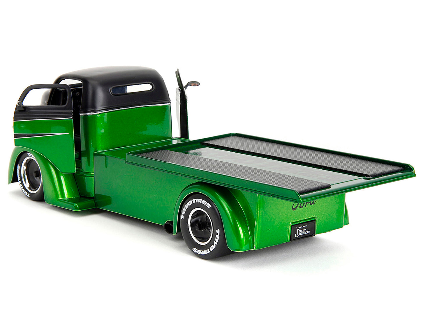 1947 Ford COE Flatbed Truck Green Metallic and Matt Black "Toyo Tires" with Extra Wheels "Just Trucks" Series 1/24 Diecast Model Car by Jada <h2>1947 Jada</h2> <p>High-quality perfect for collectors e
