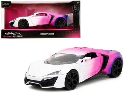 Lykan Hypersport White Pink and Purple Gradient "Pink Slips" Series 1/24 Diecast Model Car by Jada <h2>Lykan Jada</h2> <p>High-quality perfect for collectors enthusiasts. Features detailed interior ex