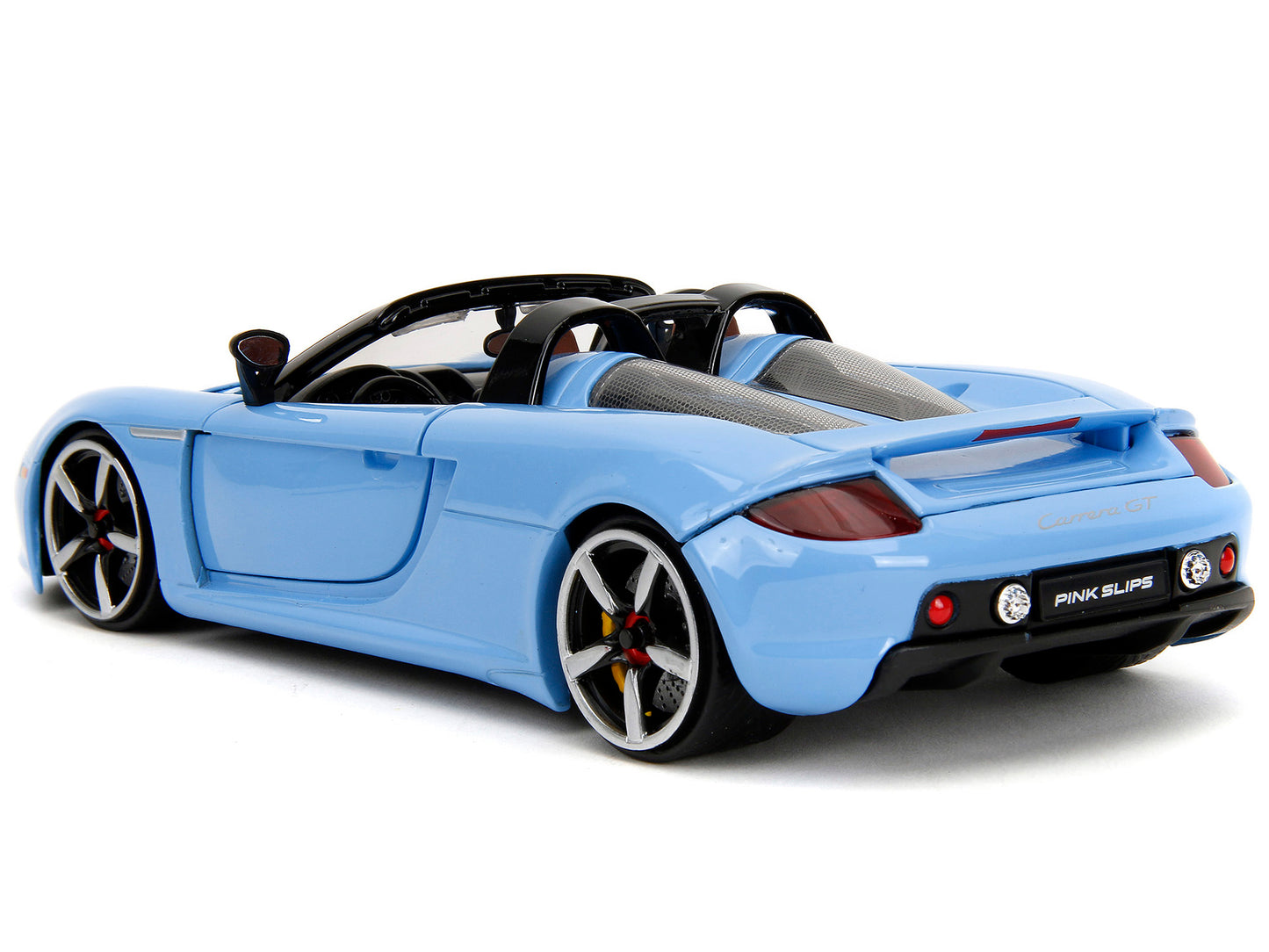 Porsche Carrera GT Convertible Blue with Black Stripes "Pink Slips" Series 1/24 Diecast Model Car by Jada <h2>Porsche Jada</h2> <p>High-quality perfect for collectors and enthusiasts. Features detaile