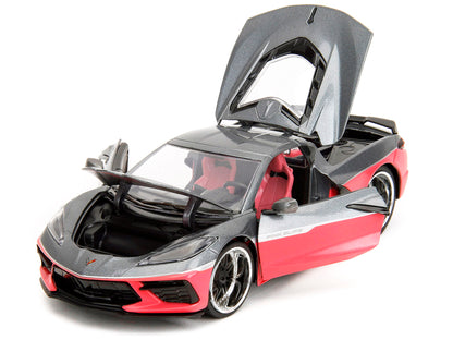 2020 Chevrolet Corvette Gray Metallic and Pink "Pink Slips" Series 1/24 Diecast Model Car by Jada <h2>2020 Jada</h2> <p>High-quality perfect for collectors enthusiasts. Features detailed interior exte