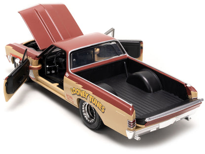 1967 Chevrolet El Camino Brown and Beige with Graphics Tasmanian Devil (Taz) Diecast Figure "Looney Tunes" "Hollywood Rides" Series 1/24 Model Car by Jada <h2>1967 Jada</h2> <p>High-quality perfect fo