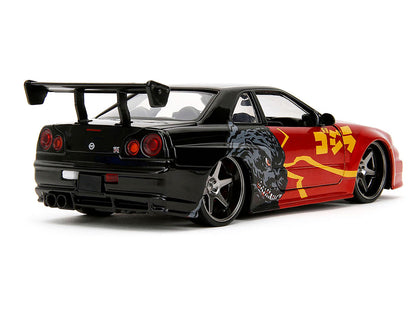 2002 Nissan Skyline GT-R (R34) RHD (Right Hand Drive) Red Metallic and Black "Godzilla vs. Destoroyah" (1995) Movie "Hollywood Rides" Series 1/24 Diecast Model Car by Jada <h2>2002 Jada</h2> <p>High-q