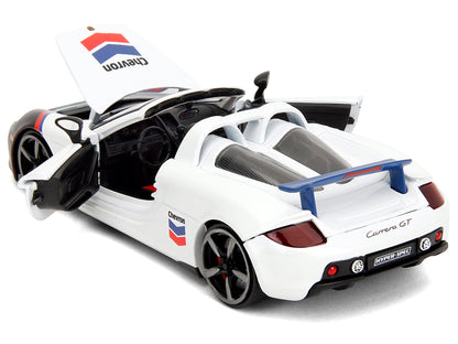 Porsche Carrera GT Convertible #04 "Chevron" White with Graphics "Hyper-Spec" Series 1/24 Diecast Model Car by Jada <h2>Porsche Jada</h2> <p>High-quality perfect for collectors and enthusiasts. Featur